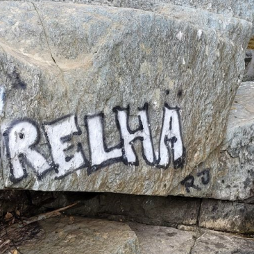 Graffiti on a rock